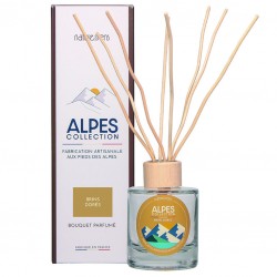 BOUQUET DIFFUSEUR PARFUME BRINS DORES